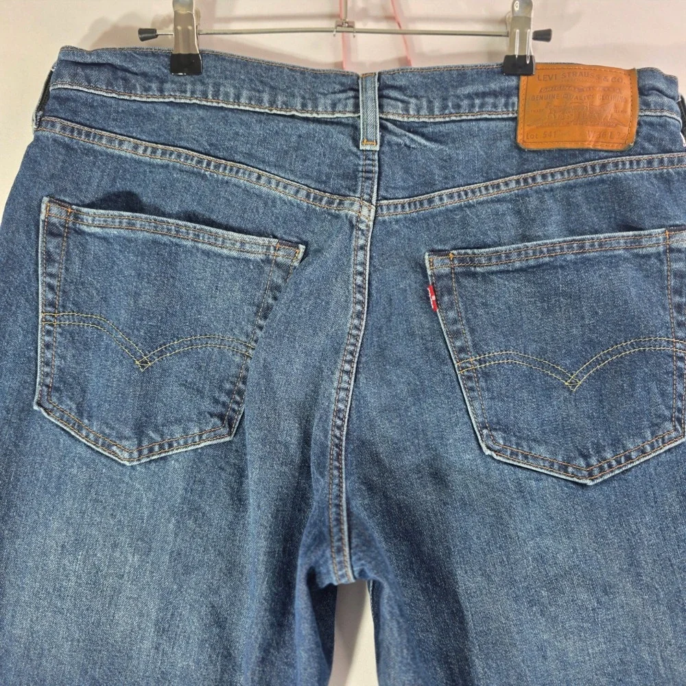 Levis 541 Athletic Taper Jeans Mens 36x28 Blue Denim BIG E Dark Wash